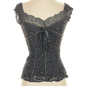 Ann Ferriday Lace and Sequin Cap Sleeve Top Size S